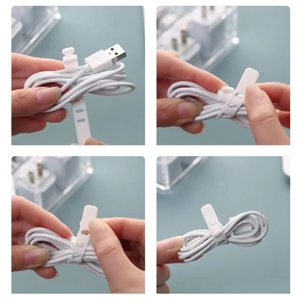 كابل صندوق تخزين بلاستيكي محور سلك مرتبة صندوق منظم الكابلات الإلكترونية صندوق مكتب كابل مرتبة صندوق مكتب حقيبة للتخزين مع 8 Co