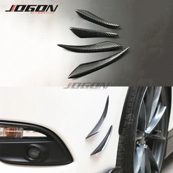 4Pcs Real Carbon Fiber Universal Front Bumper Lip Decoration Diffuser Splitter Fins Body Spoiler Canards Car Tuning Canard