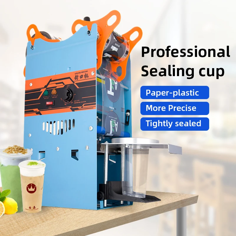 220V Manual Plastic or Paper Bubble Tea Cup Sealing Machine  Commercial Use PP/paper Mater Sealing Machine Seal 9 / 9.5cm