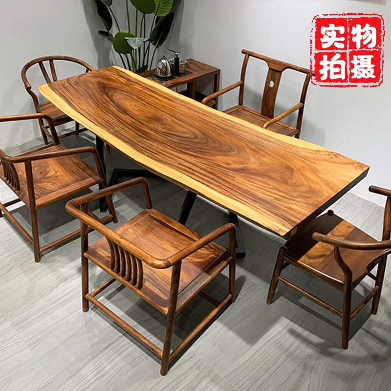 Epoxy resin River table solid wood big board walnut rosewood household log tea table table tea table book desk