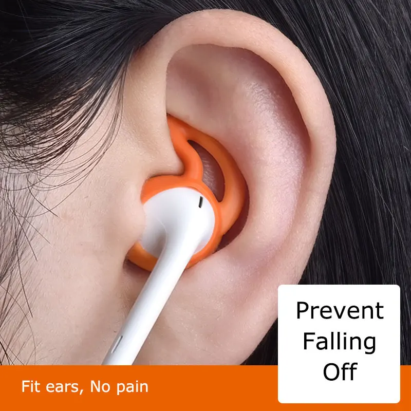 EARDECO 이어팁 이어 캡 보호 커버 1 쌍 이어폰 액세서리 이어폰 실리콘 케이스 실리콘 이어 버드 커버 소프트 이어 후크