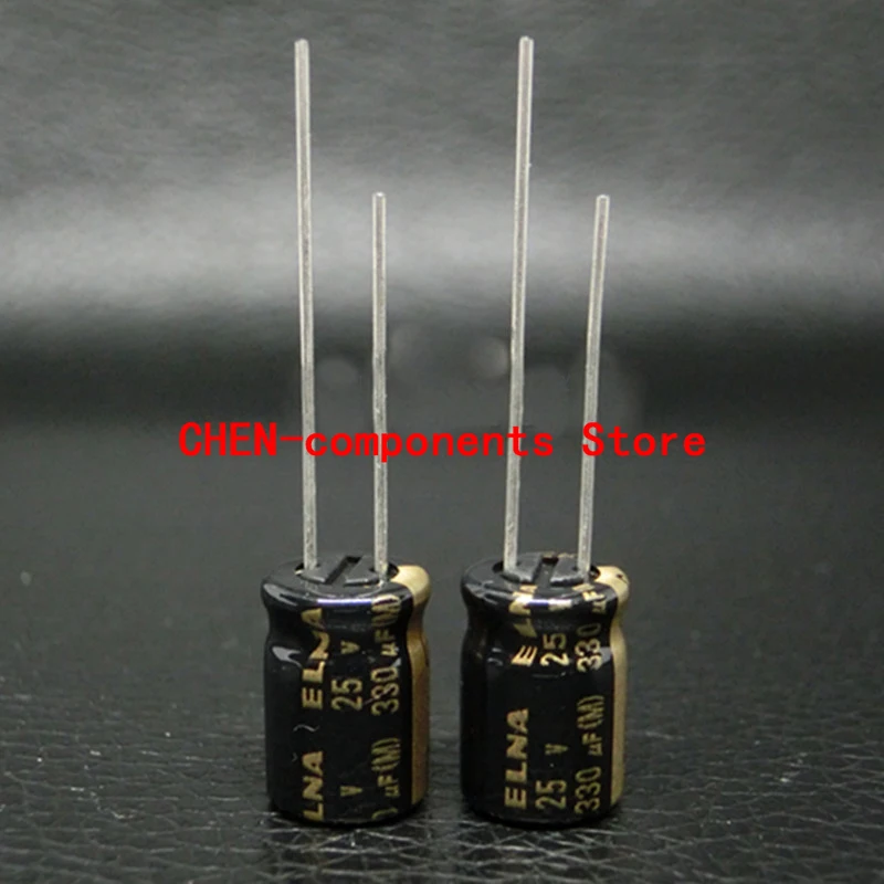 

10PCS Original ELNA RA3 25V330UF P3.5MM 8X11.5MM Audio fever electrolytic capacitor 330uF/25v 85 degrees 330UF 25V