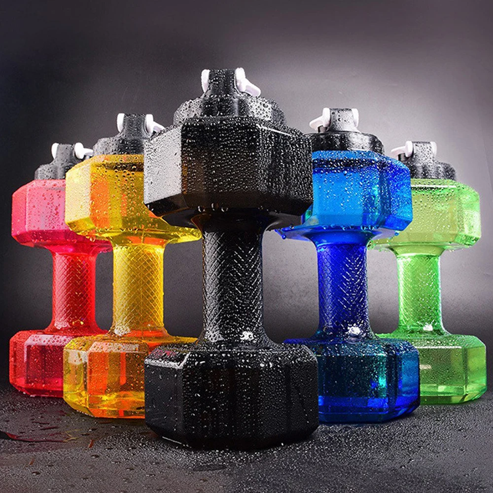 Water Dumbbell Sport Bottle Large Capacity Gym Running	Fitness Bodybuilding Exercise Outdoor Bicycle Camping Cycling Bottle