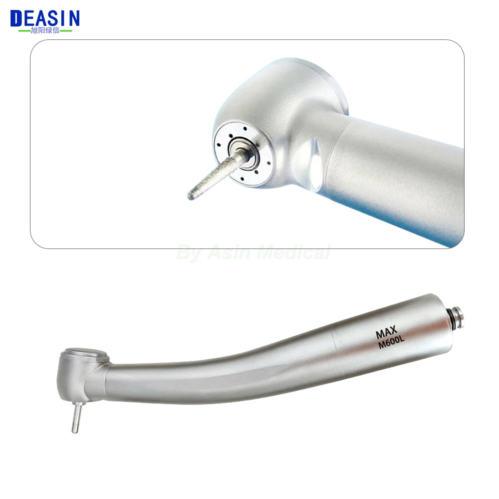 ASINS-MAX Dental LED Fibre Optic High Speed Handpiece Dental Air Turbine Coupling 6Holes M6 Coupler M600L