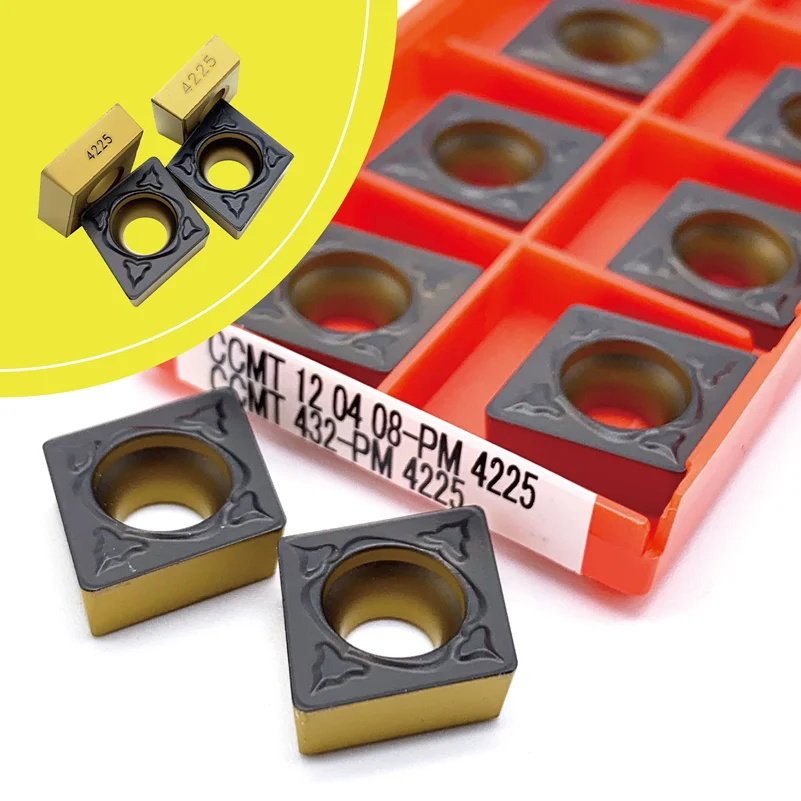 Imagem -05 - Carboneto de Inserção Cortador Cnc Torno Metal Ferramenta Torneamento Interno Atacado Ccmt 120404 120408 Pm4225 Ccmt120404 Ccmt120408 pm 4225