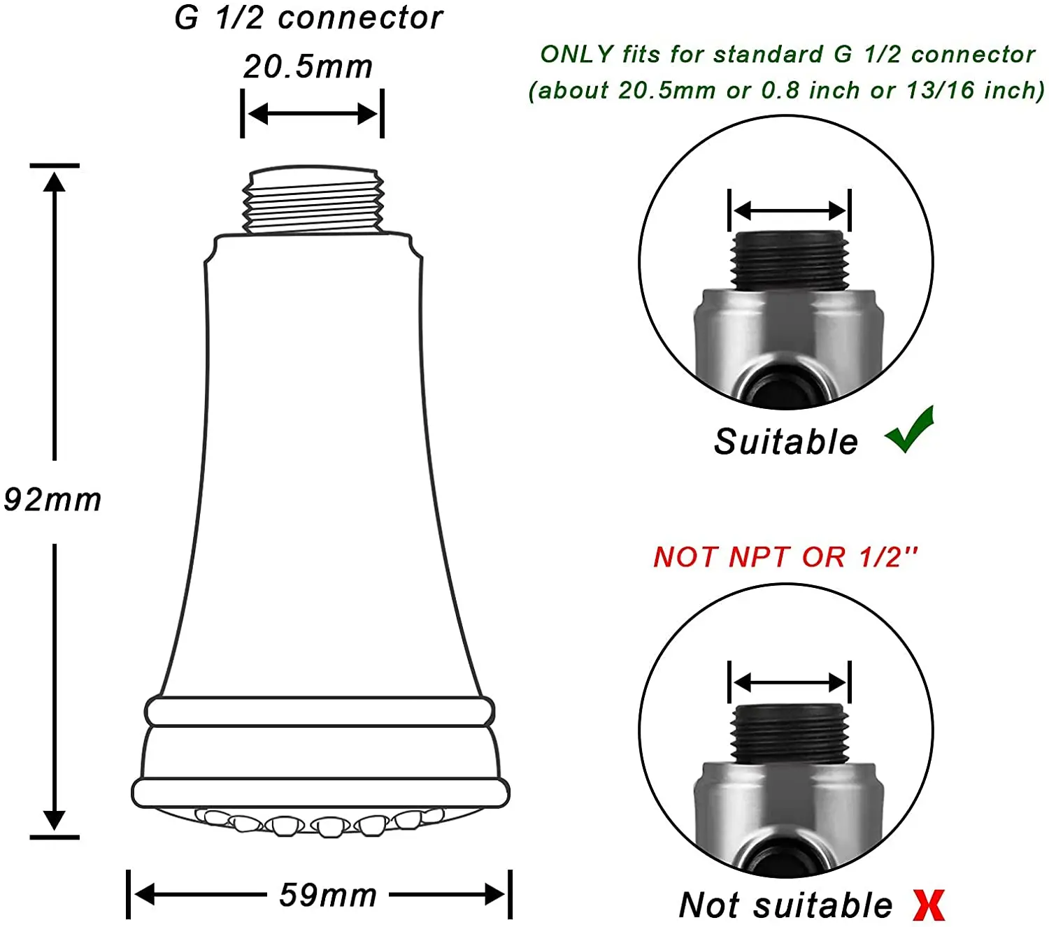 Pull Down Faucet Spray Head 3 Function Kitchen Sink Sprayer Replacement Head Kitchen Tap Sprayer Spout Chrome Finish