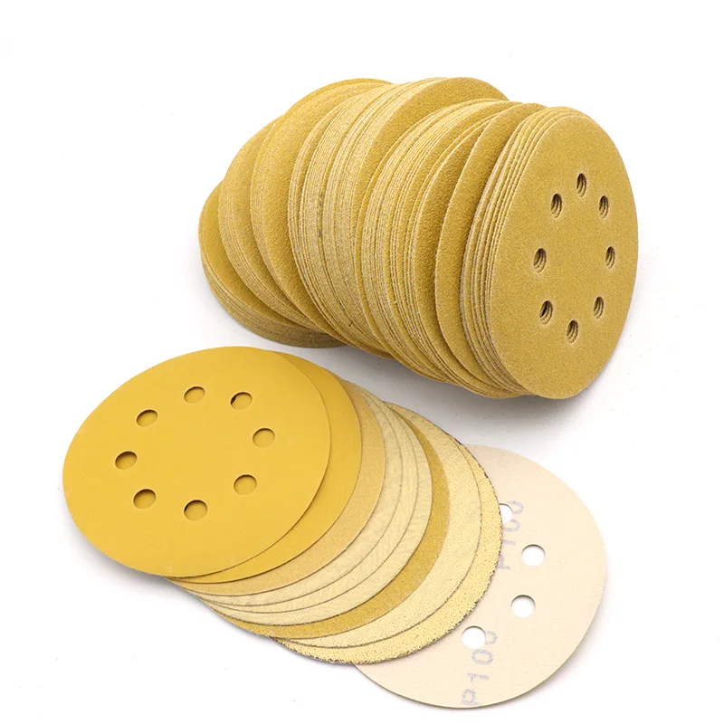 30 stücke 5 zoll 8 Loch Grit 60-400 Schleifen Papier Discs Selbst Klebstoff Schleifpapier Runde Disk Sand Blatt metall Möbel Schleifen Werkzeug