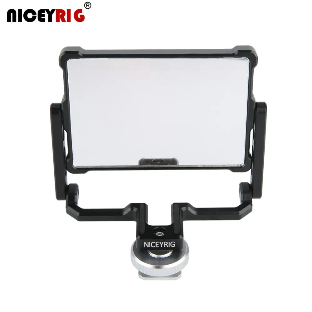 NICEYRIG Specchio Flip Per Smartphone – Pieghevole In Alluminio, Per Vlogging, Selfie E Live Streaming, Con Attacco A Slitta Fredda E 1/4″