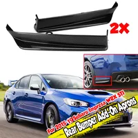 Alta calidad 2x delantales de labio del parachoques trasero del coche Spats divisores difusor Canard Protector para Subaru Impreza WRX STI 2015-2019