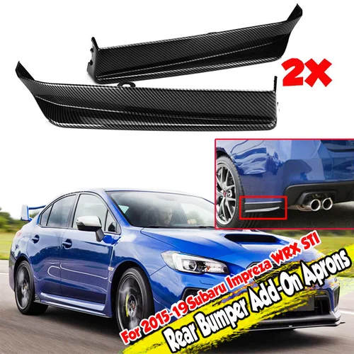 Alta calidad 2x delantales de labio del parachoques trasero del coche Spats divisores difusor Canard Protector para Subaru Impreza WRX STI 2015-2019