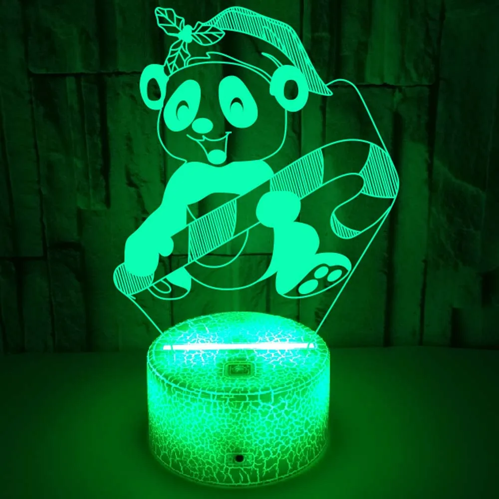 

Creative 7 Colors Change 3D Christmas Bear Modelling Kids Room Night Lights Led Animal Table Lamp Sleep USB Light Fixtures Gifts