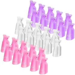 New style Plastic Acrylic Nail Clip Nail Art UV Gel Polish Remover Soak Off Cleaner Cap Clip