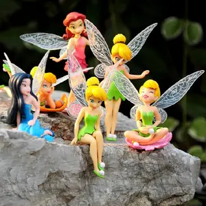 6pcs/Lot Disney Tinkerbell Tinker Bell Flower Elves Princess Cartoon PVC  Action FIgure Mini Model Toys Dolls Brinquedos - AliExpress