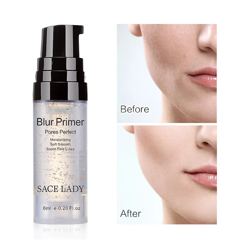 SACE LADY Gold Foil Moisturizing Before Makeup with Zero Pore, Smooth and Fine Line Primer Oil Cosmetic Gift Hot Selling