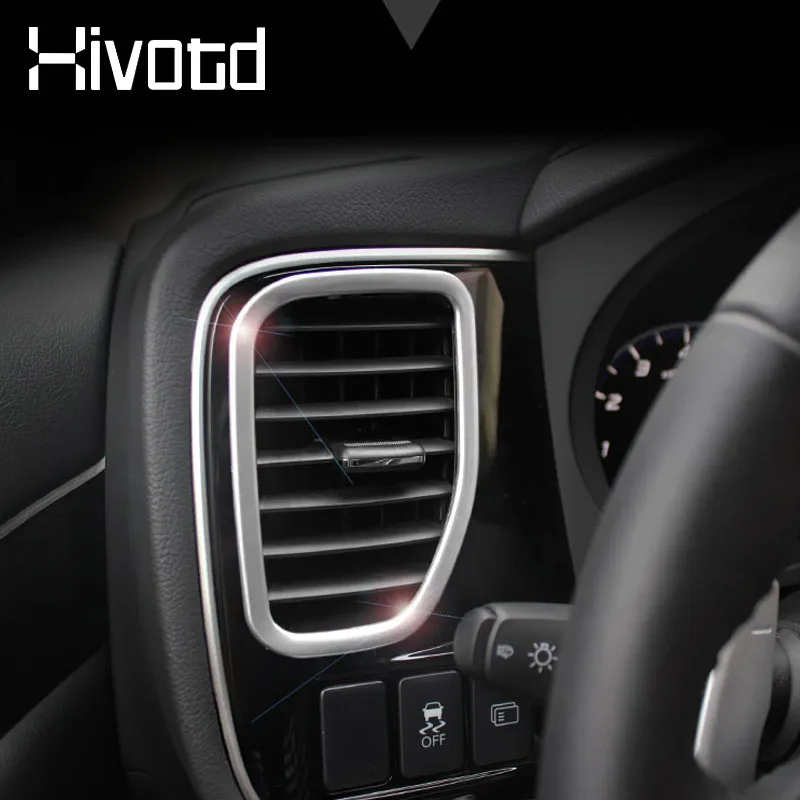 Hivotd Air Outlet Cover Anti-dust Interior Protection Trim Stick Styling Car Accessories For Mitsubishi Outlander 3 2016-2022