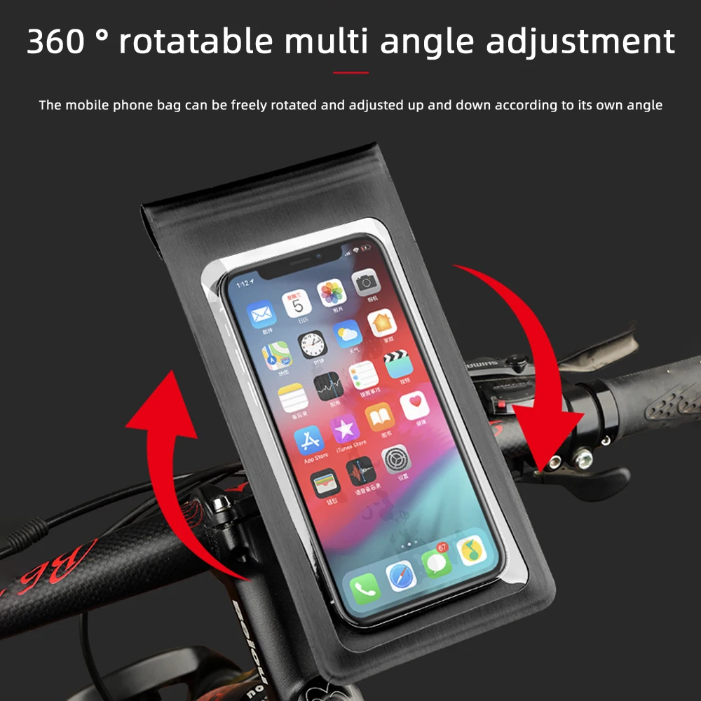 Bicycle Mobile Phone Holder Stand Waterproof Handlebar Bracket Cell Phone Support Case Bike Phone Mount Pouch Bag Fit For Iphone