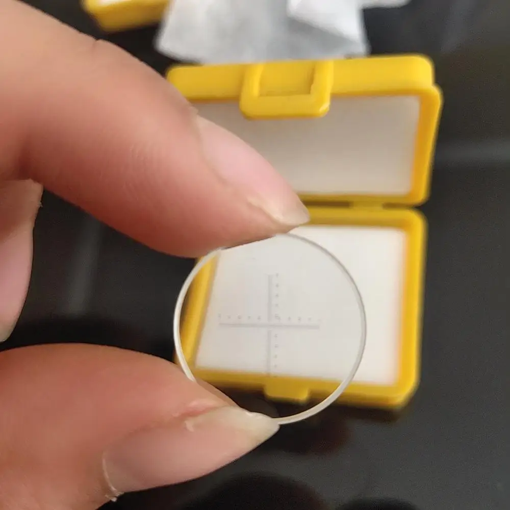 Diameter 19mm Microscope Slides Reticle Calibrating Slide Ruler Microscope Calibration Ruler Stage Micrometer