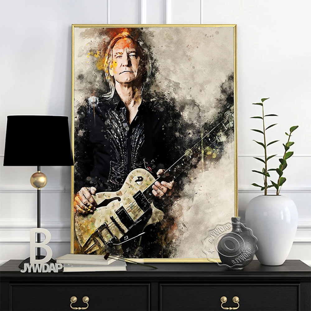 Joe Walsh Vintage Poster, Rock Music Band Fans Collect Art Prints Painting, American Rock Guitarist Wall Art Home Decor Gift