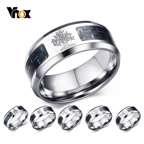 Personalized Carbon Fiber Ring for Men VNOX