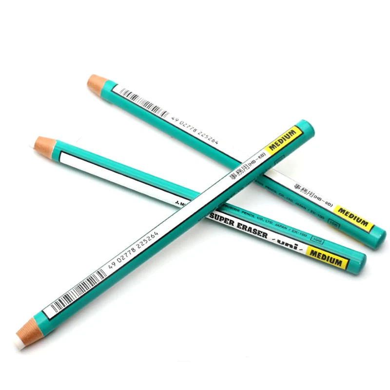 3pcs/lot Mitsubishi Uni Pencil Type Eraser Super Eraser Medium Ek-100 School & Office Supplies