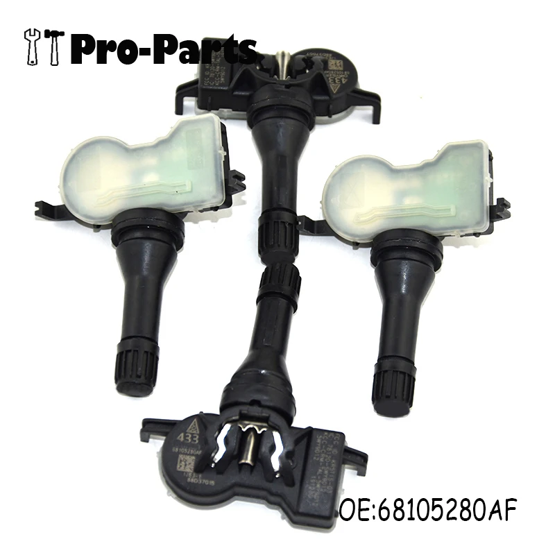 Новый датчик давления в шинах TPMS 68105280AF 68313387AB для Jeep Chrysler Dodge Compass 433 МГц 68252493AB 68193586AB 68105280AD