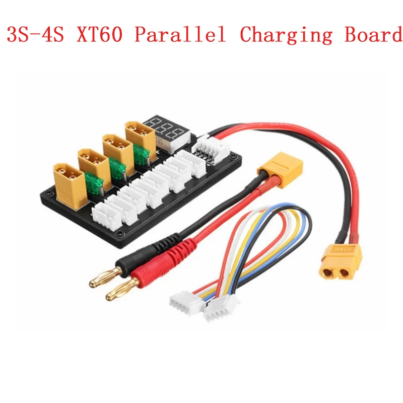 New 3S-4S XT60 Li-Po Battery Parallel Charging Board 1S-3S XT30 charging board for imax B6 / B6AC lithium balance charging