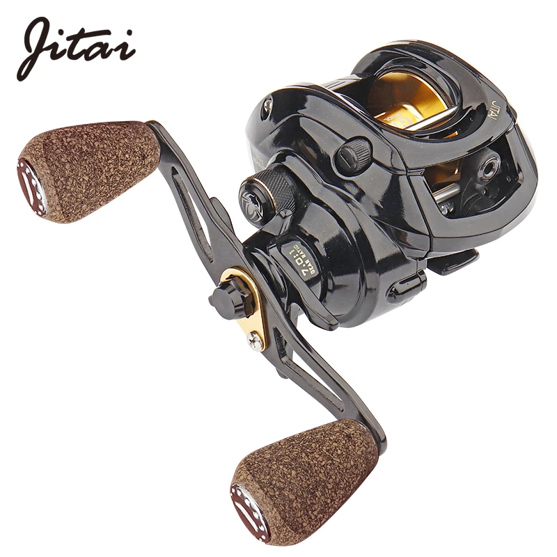 

JITAI Baitcasting Fishing Reel Double Brake System 10Kg Carbon Fibe Drag 7.0:1 High Speed Light Fishing Reel Fishing Wheel