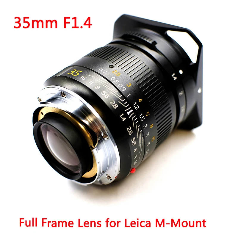 TTArtisan 35mm F1.4 Full Frame Lens for Leica M-Mount Cameras Like Leica M240 M3 M6 M4 M5 M7 M8 M9 M9p M10 M10P M10M M240P M262