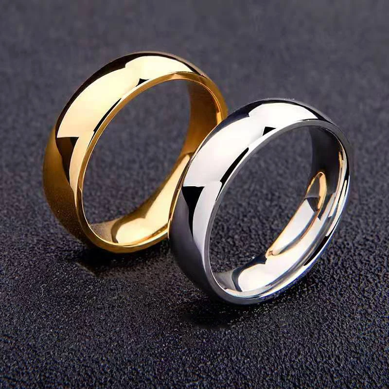 Stainless Steel Mirror Rings Anti-allergic Corrosion-resistant Fashion Stylish Ring Jewelry Accessory for Men and Women LL@17