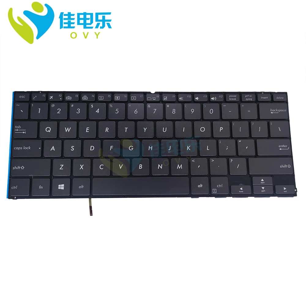 Imagem -04 - Teclado Retroiluminado para Notebook dos Eua para Asus Zenbook Flip s Ux370u Ux370 Uar Ux370uaf Ux370ua Teclados para Notebook Inglês 0knb02604he00