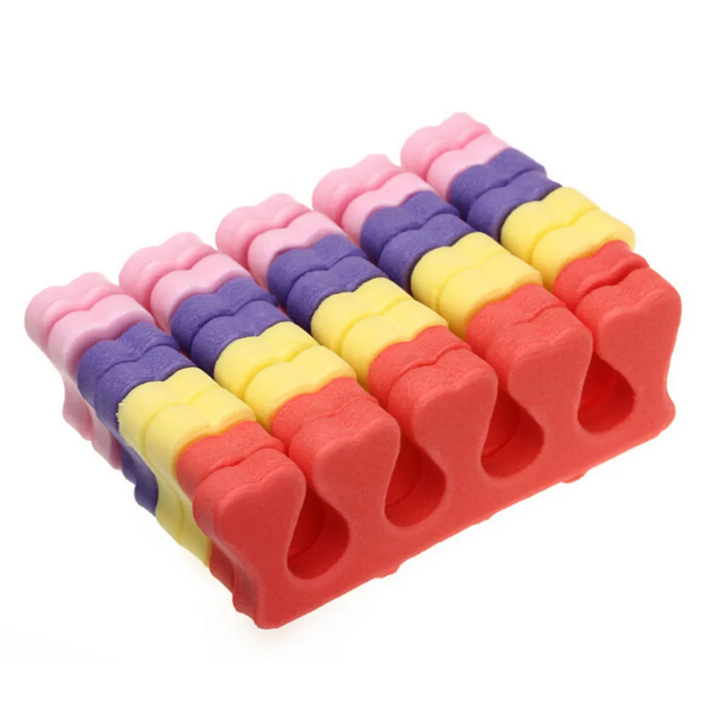 เล็บขยายภาพวาดเคลือบ Anti TOUCH แยกทำเล็บเครื่องมือ 10Pcs Nail Art โฟมนุ่มฟองน้ำ Finger Toe Separators