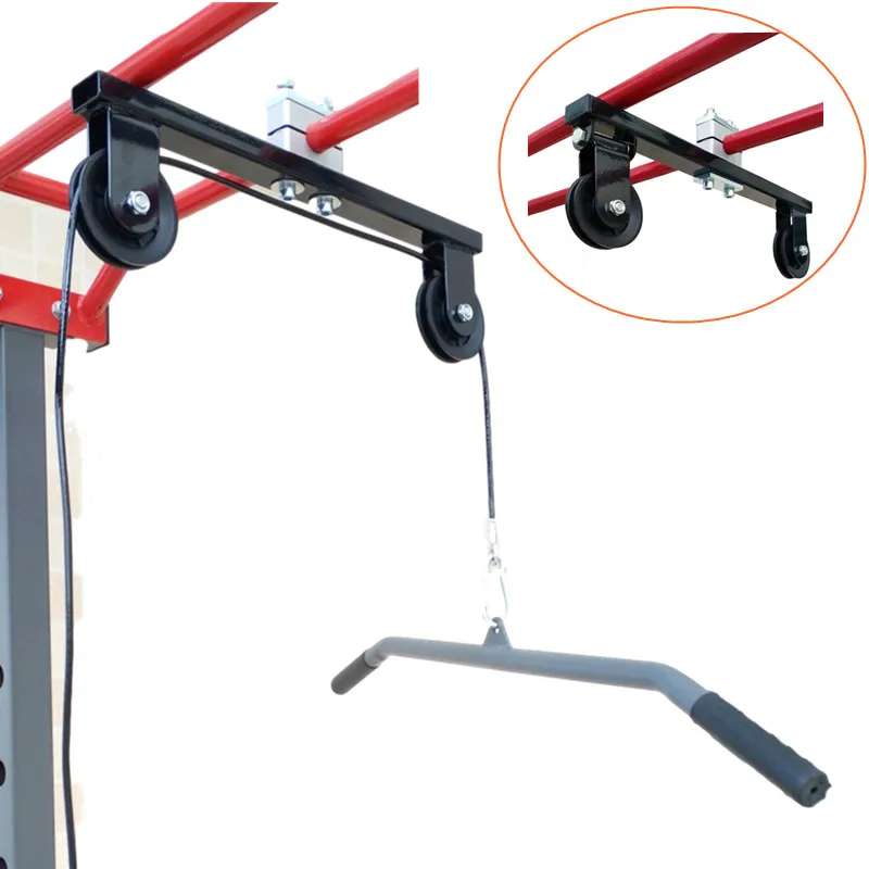 Fitness fai da te Pulley Cable Machine System per tubo metallico rotondo Home Pull Down accessori per allenamento palestra caricamento attrezzatura