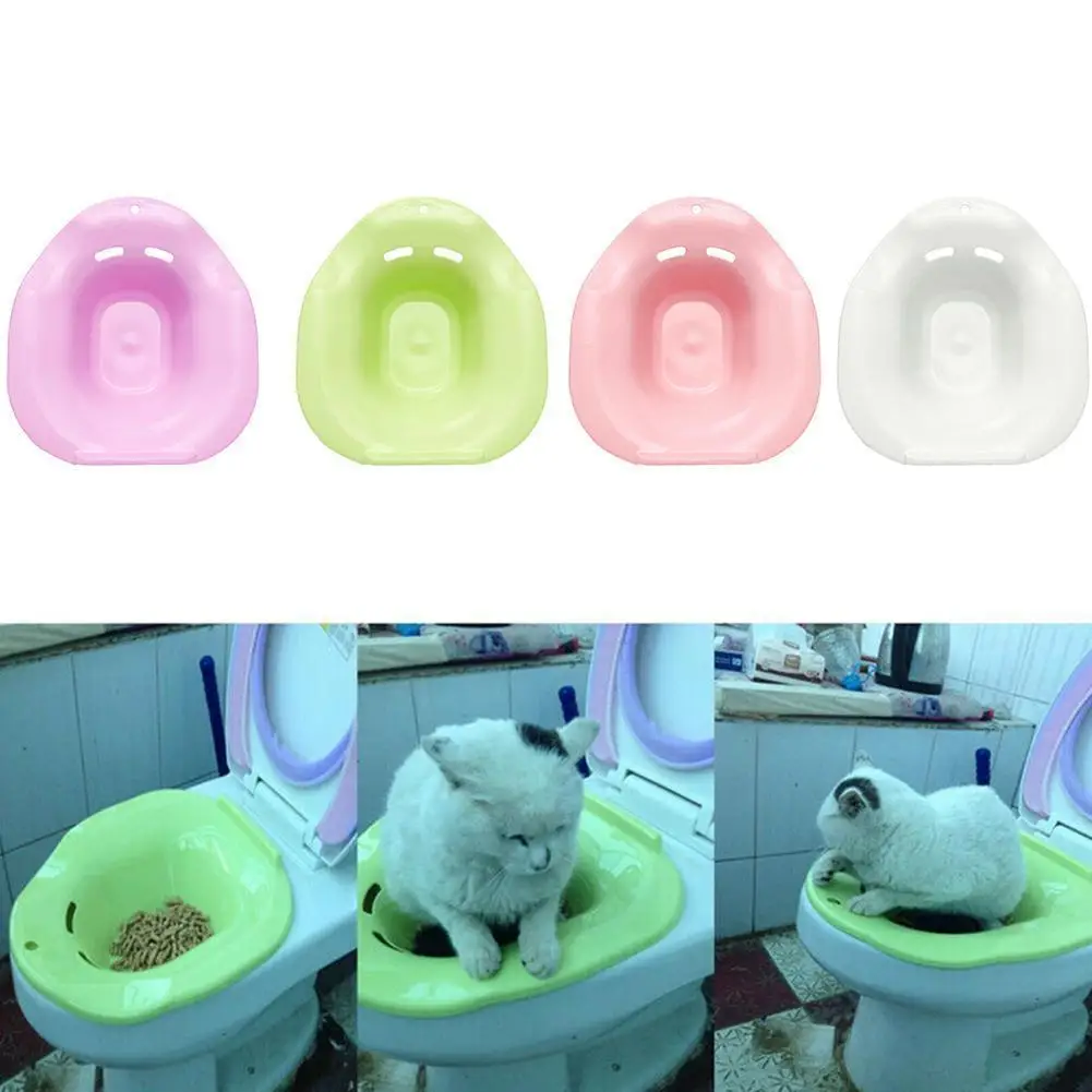 1PC Plastic Cat Toilet Training Kit Cleaning System Pets Potty Urinal Litter Tray Training Toilet Tray Pet Supplies Color