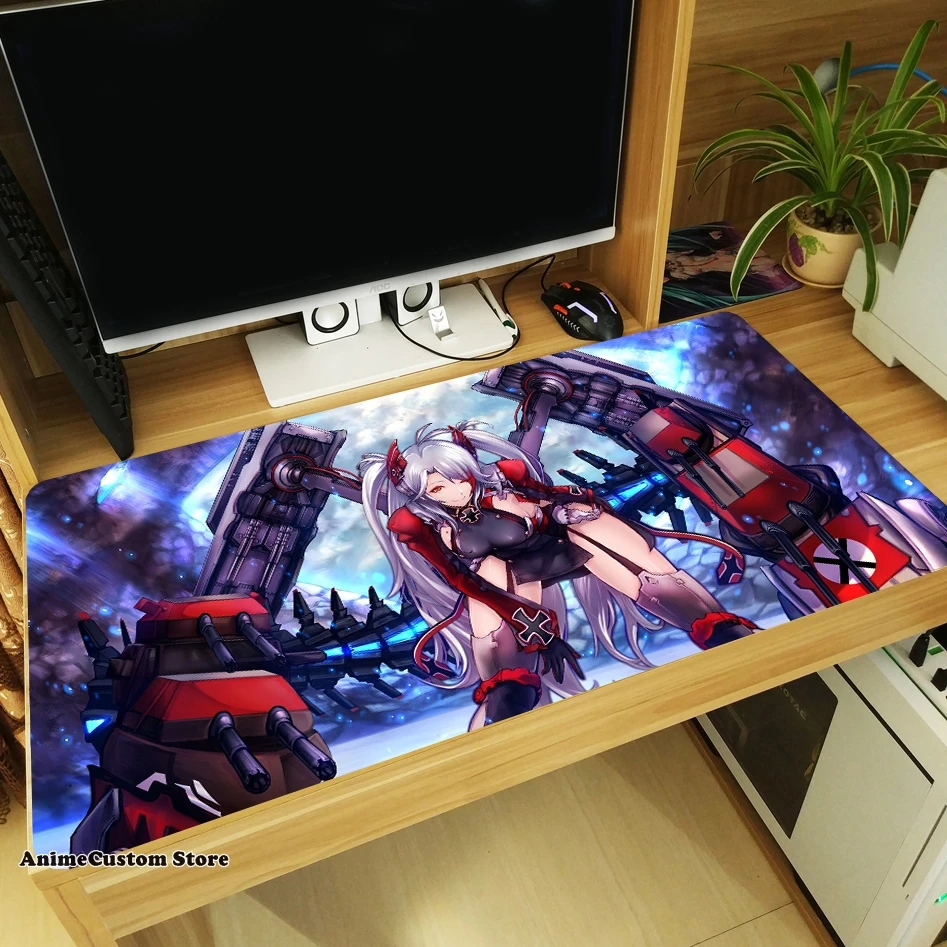 Anime Azur Lane KMS Prinz Eugen Large Thicken Mouse Pad Laptop Mice Mat Tabletop Keyboard Mat Anti-Slip Playmat Otaku Gifts