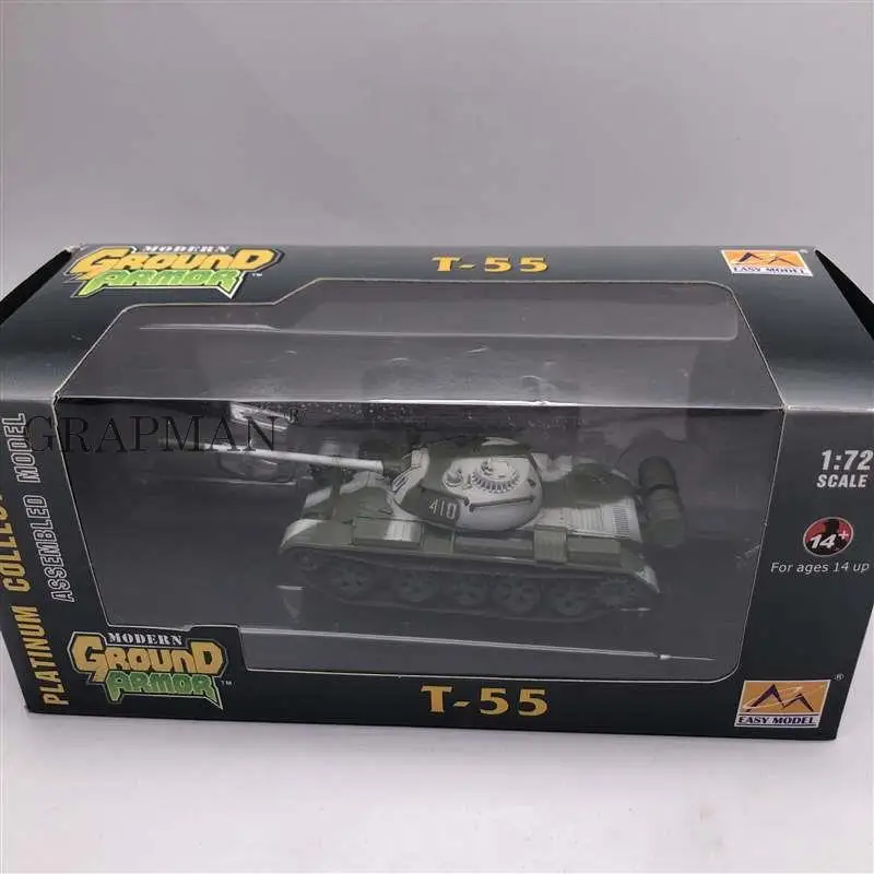 1/72 WWII USSR T-55 Tank Soviet Union Army Tank Finished Model Easymodel Toy