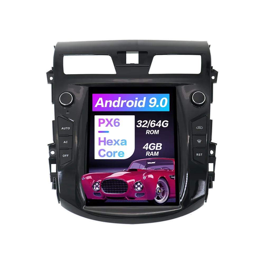 PX6 Tesla Style Android 9.0 Car GPS Navigation For NISSAN TEANA 2013+ Head Unit Auto Radio Multimedia Player Tape Recorder DSP