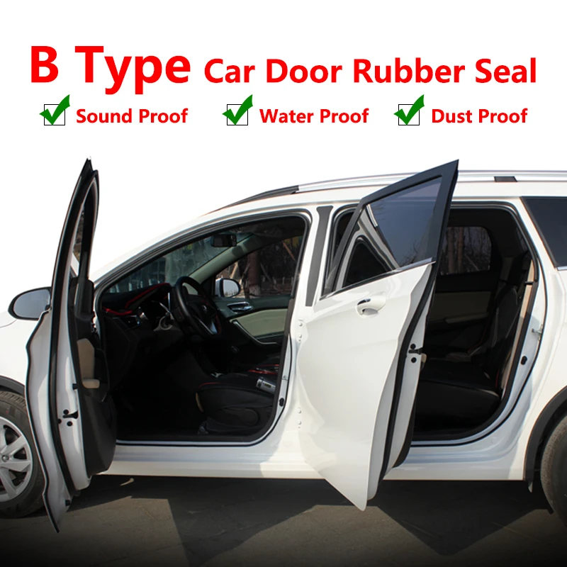 5M Rubber Car Door Edge Sound Proof Noise Seal Strip For VW Volkswagen Passat B7 CC Tiguan Jetta MK6 Golf 6 7 Accessories