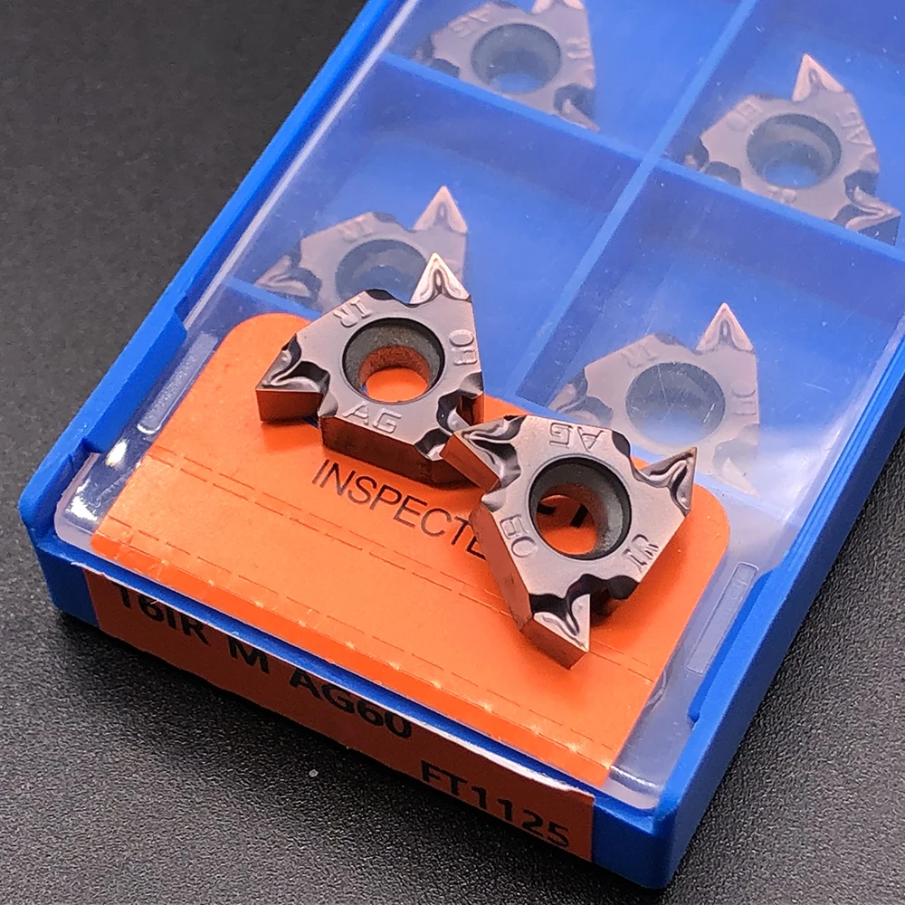 10pcs RCKLCY Inserto In Metallo Duro 16IR M AG60 ISO FT1125 Filo di Lama di cnc Tornio filettatura Cutter Strumento di Elaborazione in acciaio inox