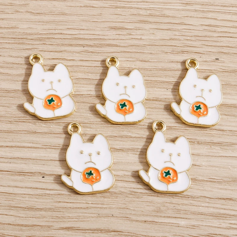 10 Stück Cartoon-Tier-Charms für die Schmuckherstellung, Emaille, Panda, Kaninchen, Katze, Hund, Elefant, Charms-Anhänger für Halsketten, Ohrringe, Geschenk – Detail 39