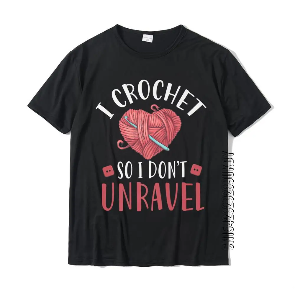 I Crochet So I Don't Unravel Funny Arts And Crafts Yarn Premium T-Shirt Tops & Tees On Sale Cool Cotton Youth Tshirts Cool