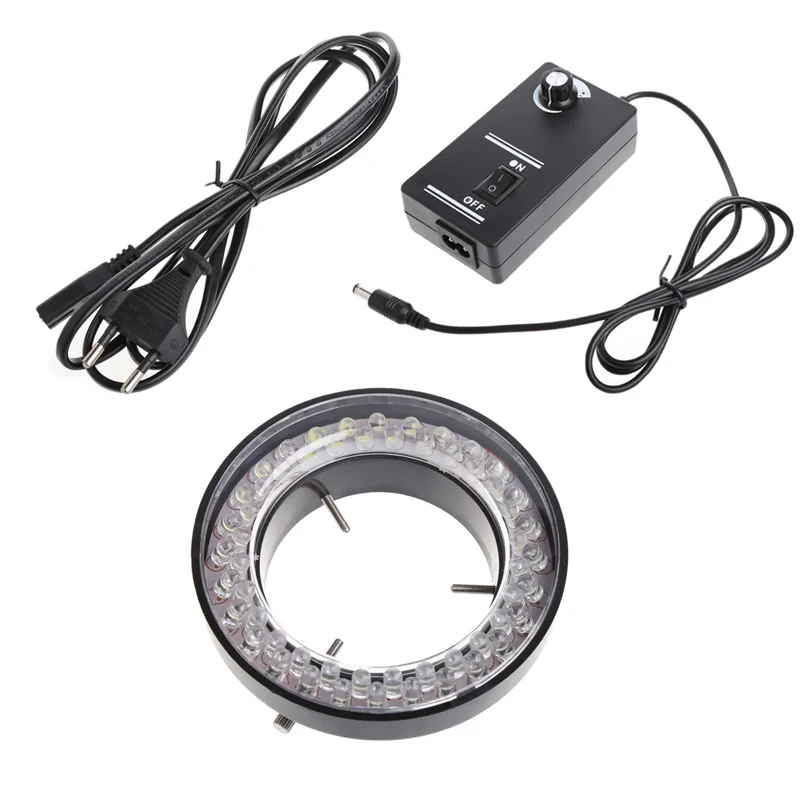 56 LED Adjustable Ring Light illuminator Lamp For STEREO ZOOM Microscope