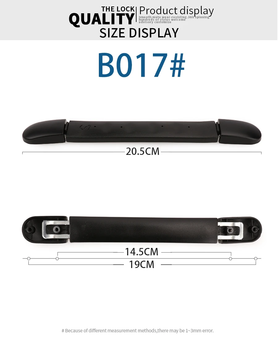 SUZAOZHE Suitcase Luggage Replacement Handle Travel Suitcase Handle Strap Factory Replacement Zinc Alloy Grip Carry Grip