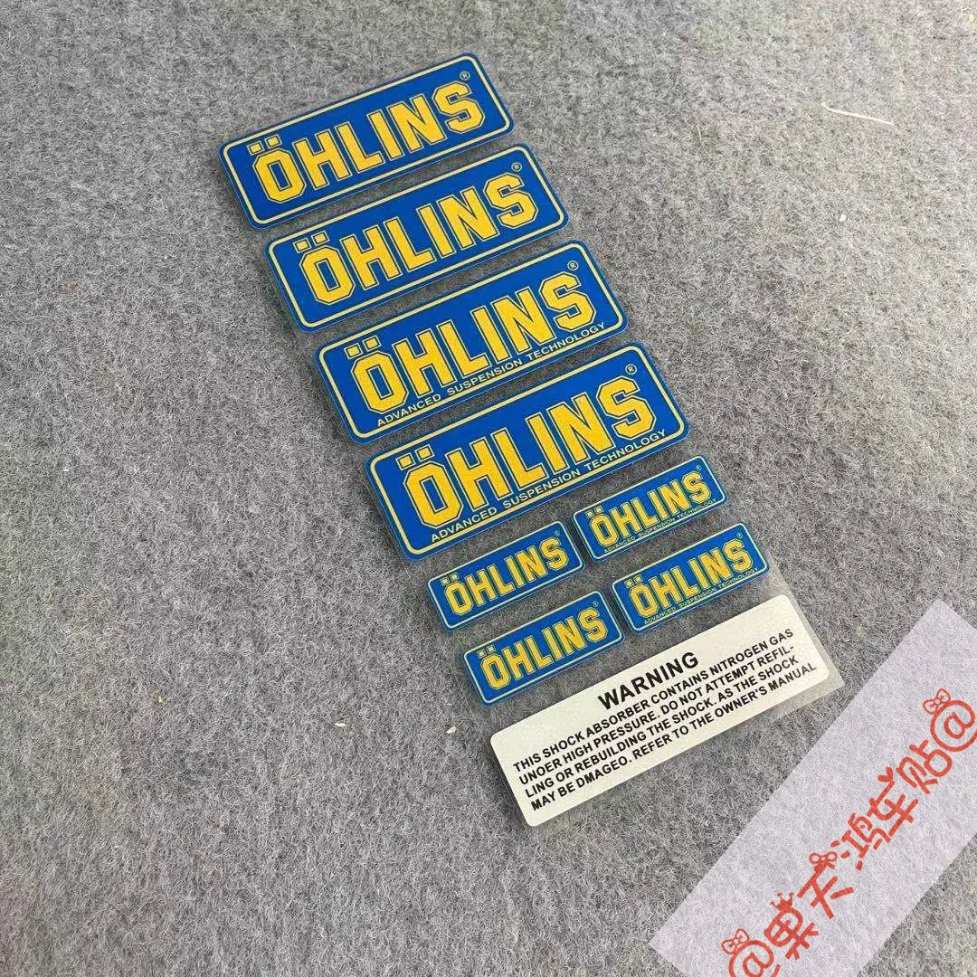 OHLINS Motorcycle Decal Decoration Logo Accessories High Reflective Suspension Shock Absorption Modified Moto Waterproof Sticker - Image 5
