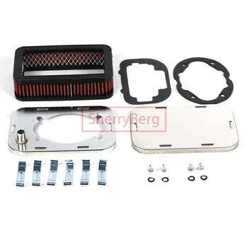 SherryBerg AAA+Luftfilter FÜR EMPI Solex Dellorto WEBER CARB Vergaser Vergaser 32/36 DFEV DFV DFAV CHROMreiniger 45 mm