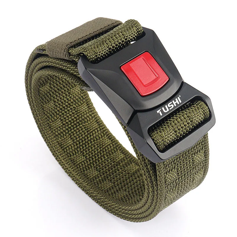 Official Genuine Tactical Belt Quick Release Metal Buckle Military Belt Soft Real Nylon Sports Accessories BLL2030