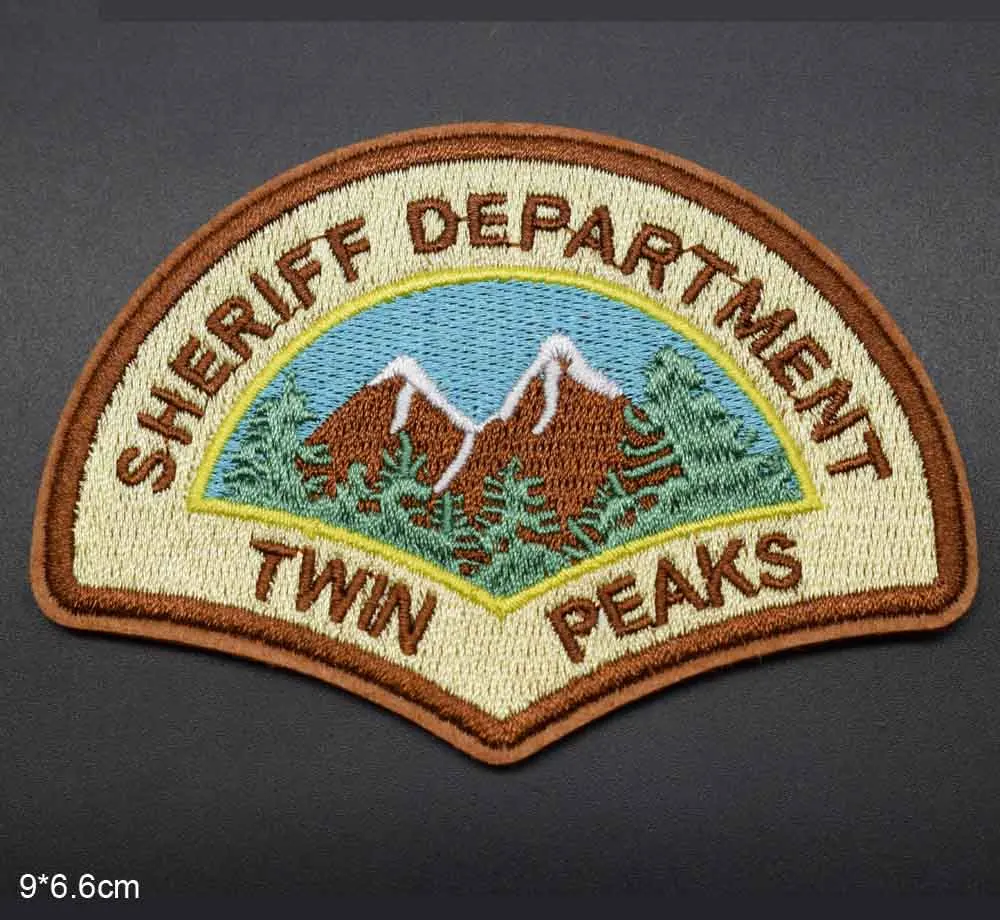 High Quality Sheriff Department Twin Peaks Iron On Embroidered Clothes Patches For Clothing Stickers Garment Wholesale