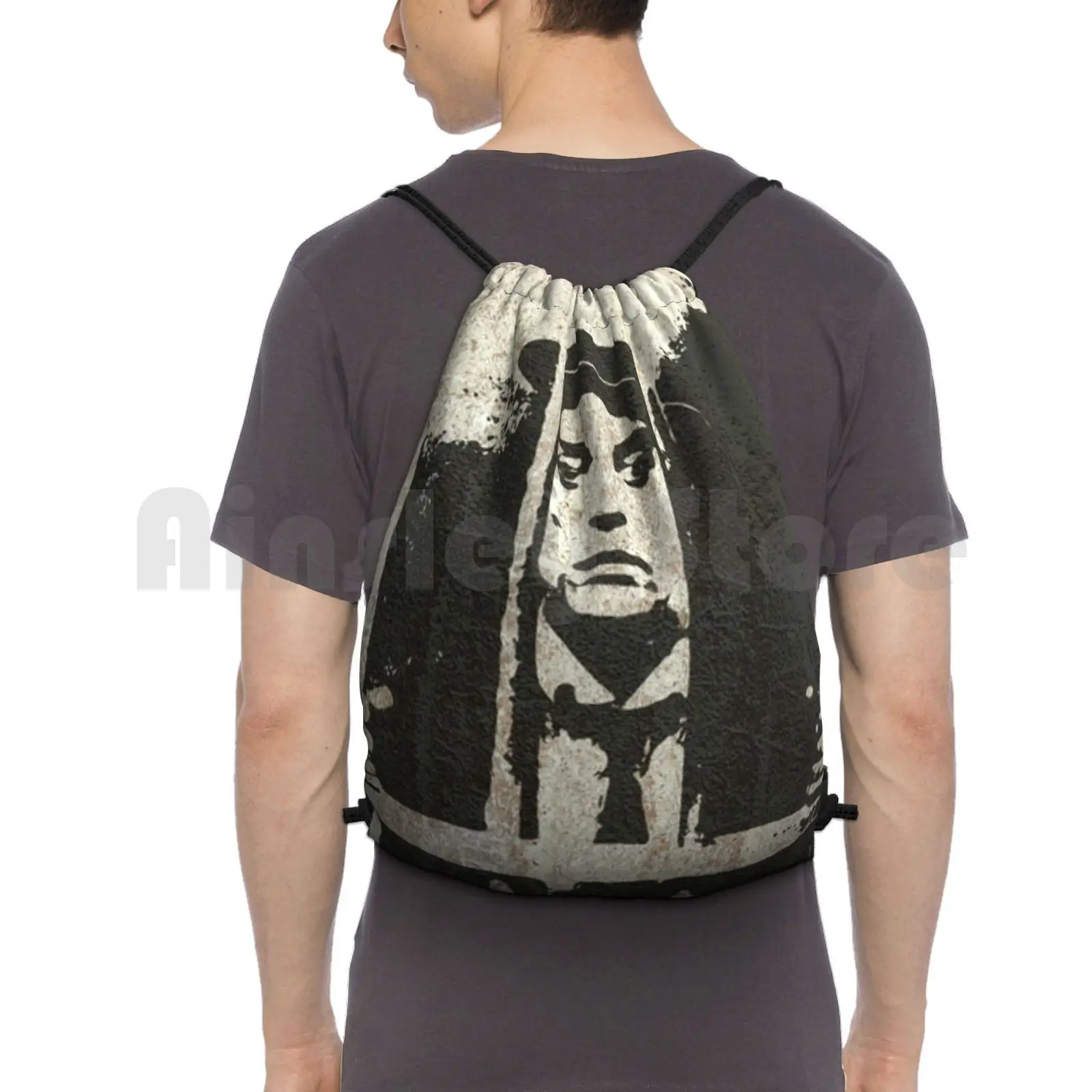 Buster Keaton-King Of Silent Comedy Backpack Drawstring Bags Gym Bag Waterproof Buster Keaton Comedy Films Movies Silent