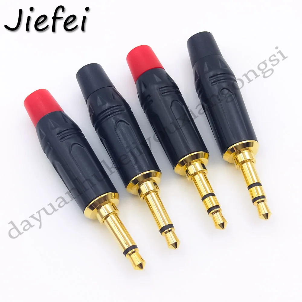 

1000Pcs Small shell 3.5mm 1/8" 2/3 Pole Male Plug Protecting Tail Audio Jack Gold Plated for DIY Mono / Stereo Headset Earphone