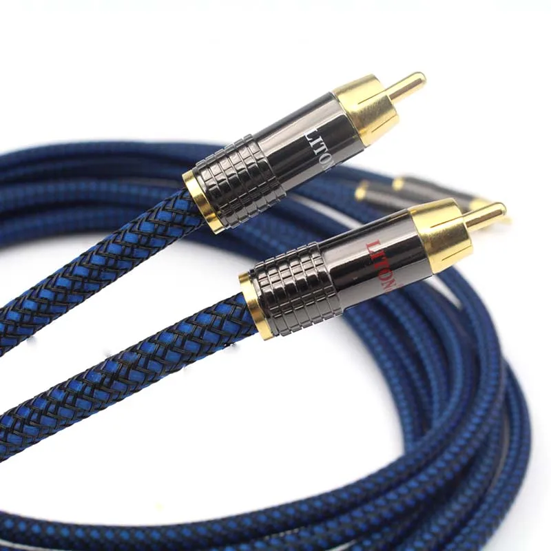 Hifi RCA Cable Pair RCA Cable Male To Male RCA Cable RCA Interconnect Audio Cable For TV Preamp Amplifier CD Player