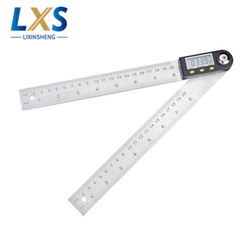 

200mm/300mm/500mm Electronic Digital Angle Finder Meter Stainless Steel Angle Ruler Electron Protractor Inclinometer Goniometer